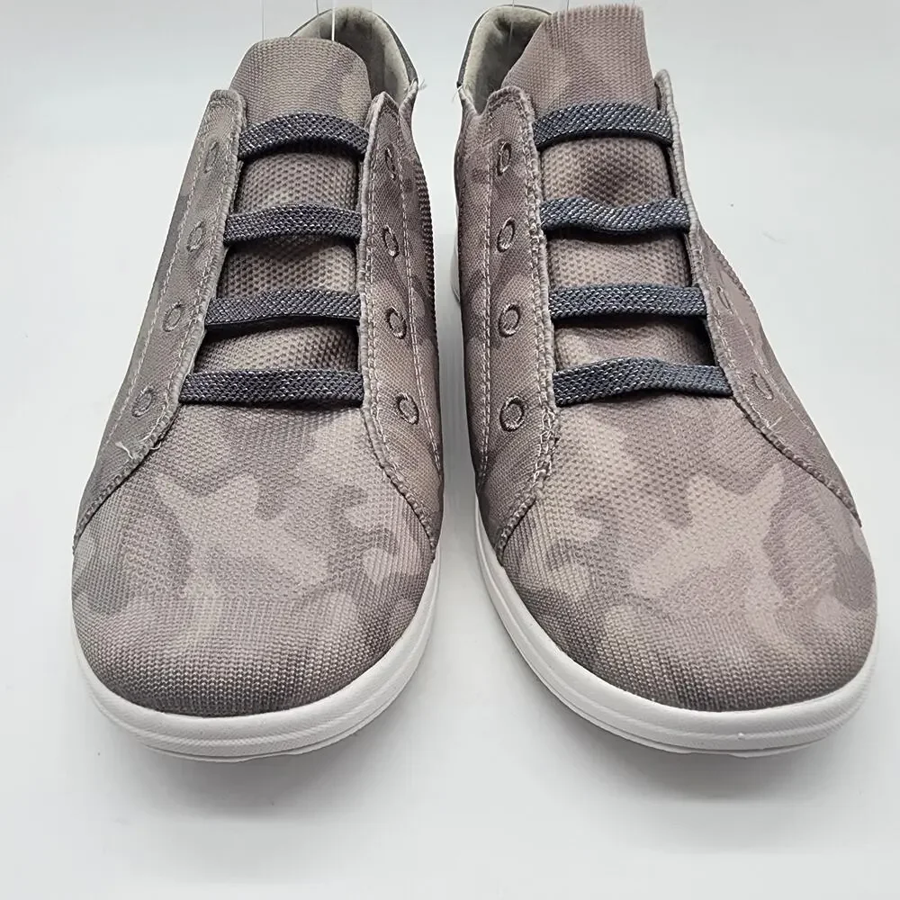 Bzees Golden Knit Slip-on Sneakers Gray Camo‎ Casual Shoes 9M